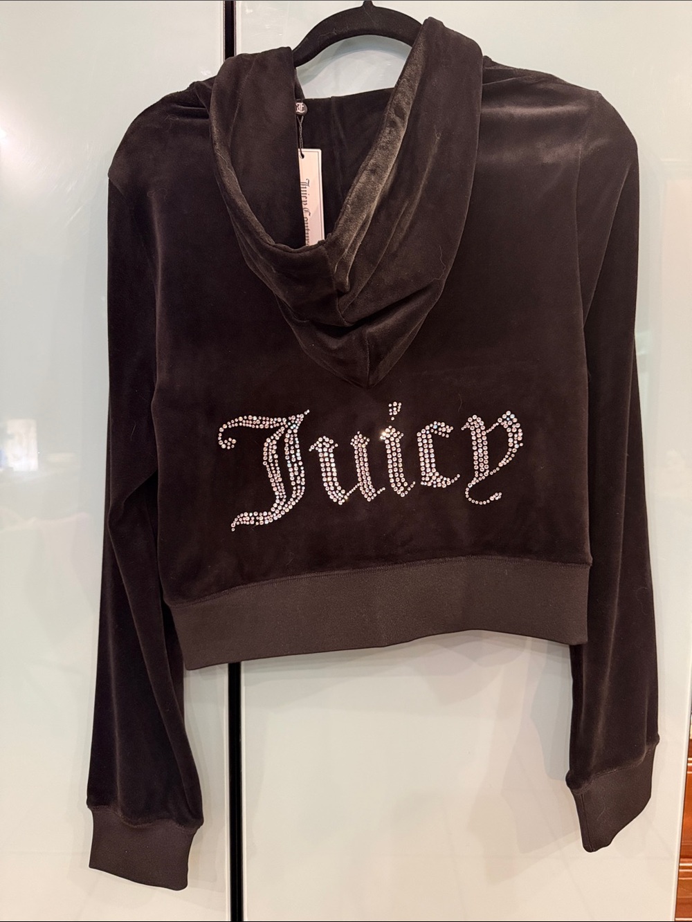 Juicy Couture Velour Hoodie Black Large